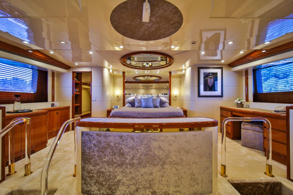 Novela yacht charter master suite view
