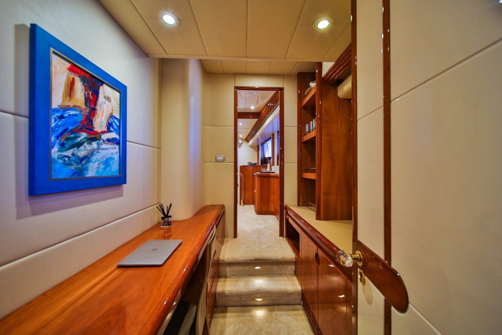 Novela yacht charter private office area