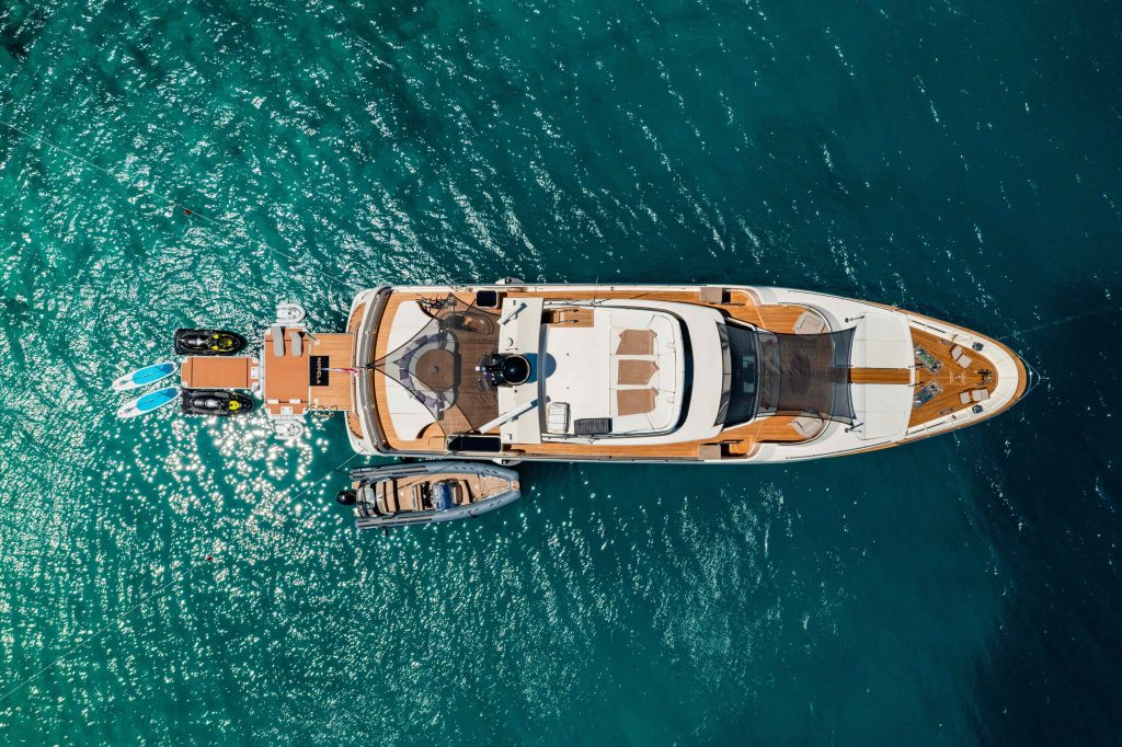 Novela yacht charter top down view
