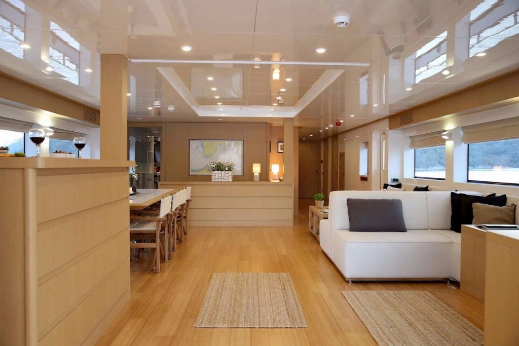 ottawa IV yacht charter main salon view