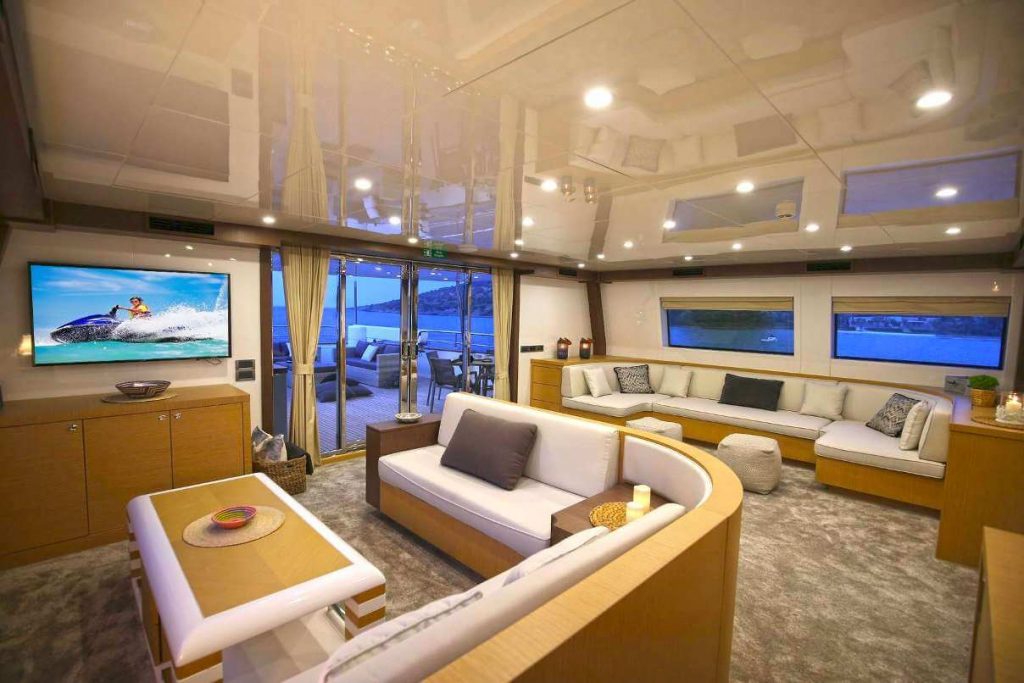 ottawa IV yacht charter salon area