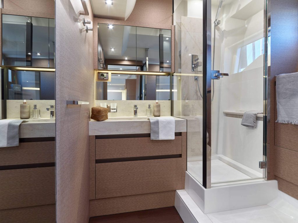 bathroom in a yacht