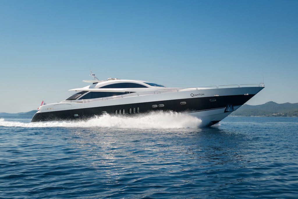 quantum yacht charter cruising at full speed