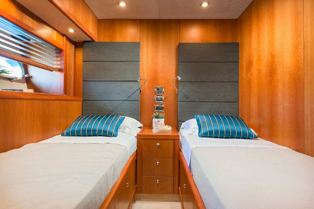 quantum yacht charter twin cabin view