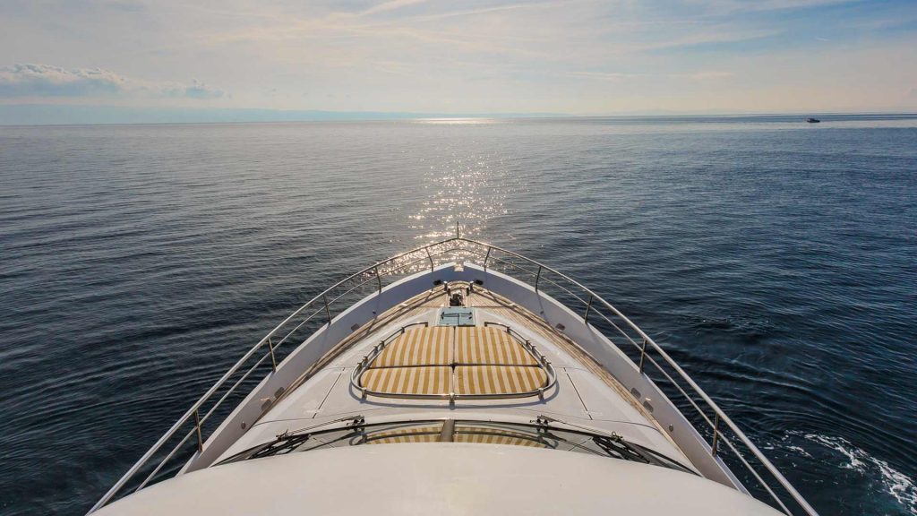 schatzi yacht charter foredeck sunbathing area