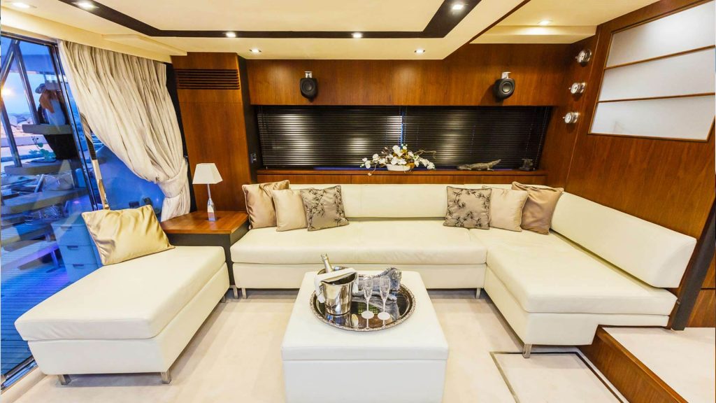 schatzi yacht charter main saloon sofas
