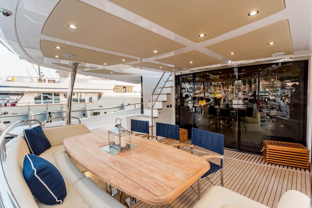 stardust of poole yacht charter aft deck