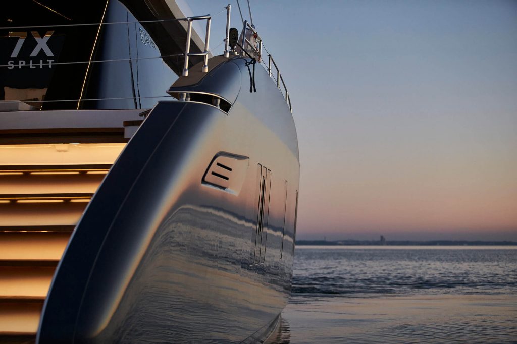 7x catamaran yacht exterior side view