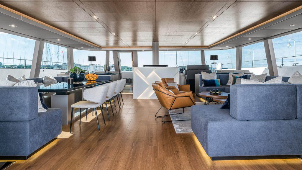 sunreef 7x catamaran yacht main salon area