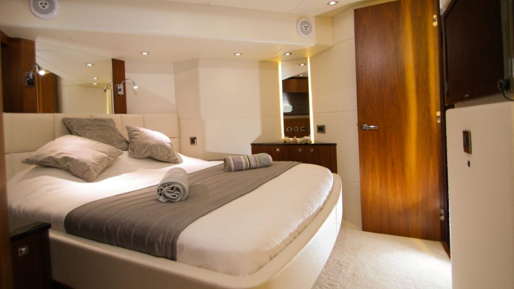 a cloudy bay yacht charter master suite overview