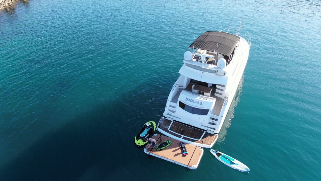 cardano yacht charter swimming platform