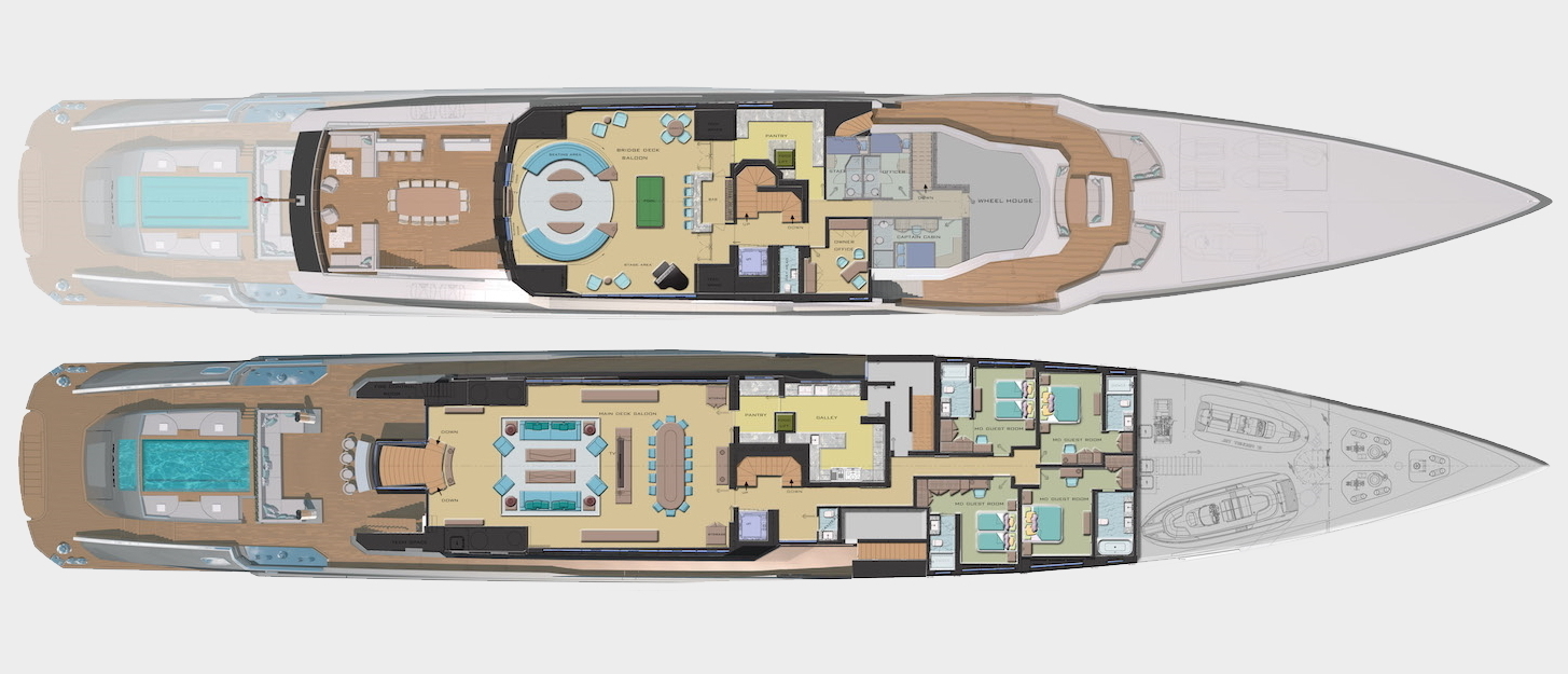 tatiana yacht charter layout