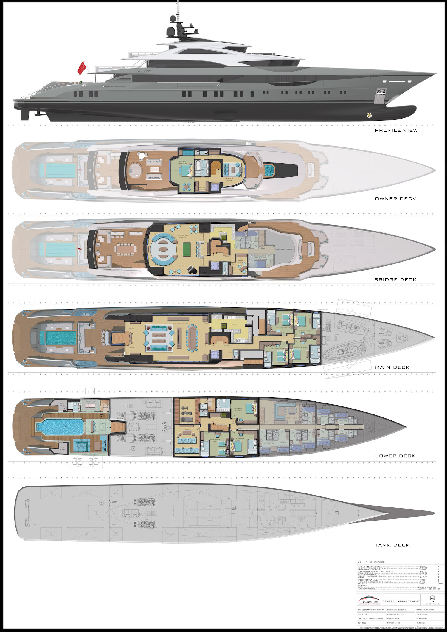 tatiana yacht layout