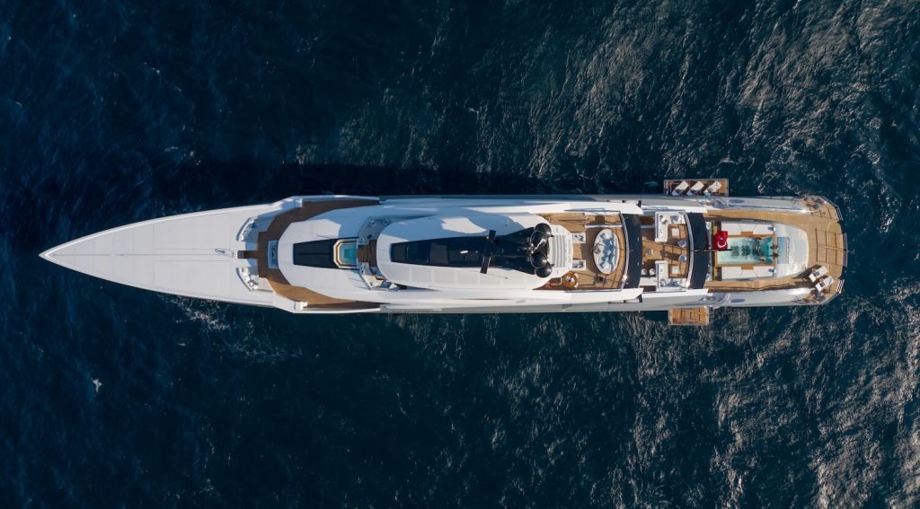 tatiana yacht charter view from above