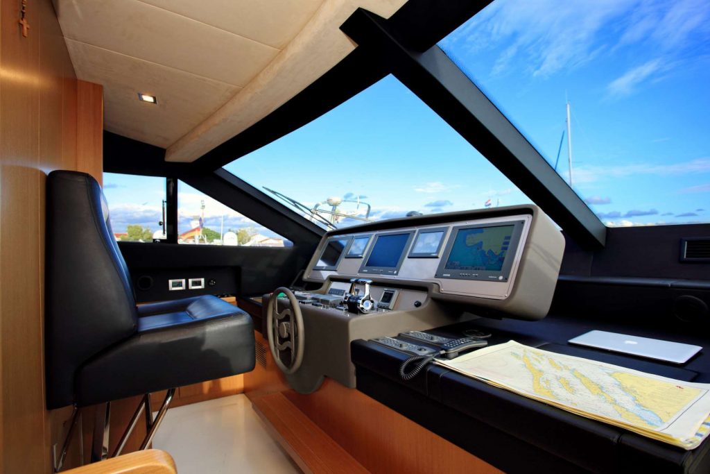 tesoro yacht charter cockpit