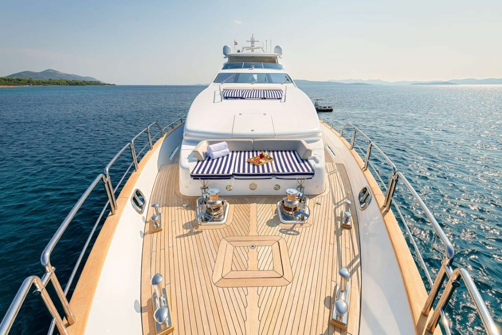 artemy yacht charter foredeck view