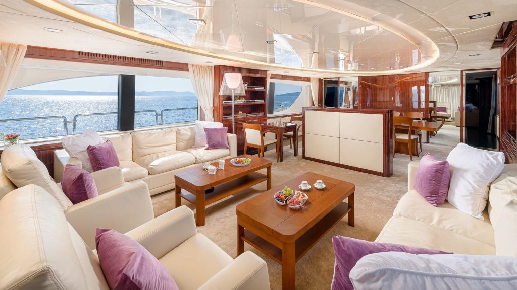 artemy yacht charter main saloon