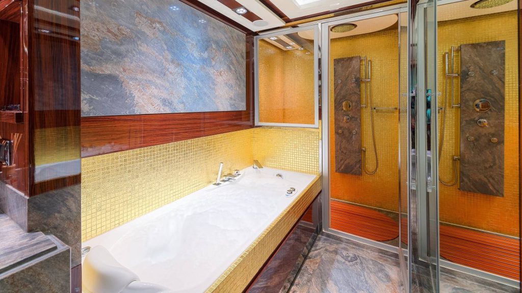 artemy yacht charter main suite bathroom