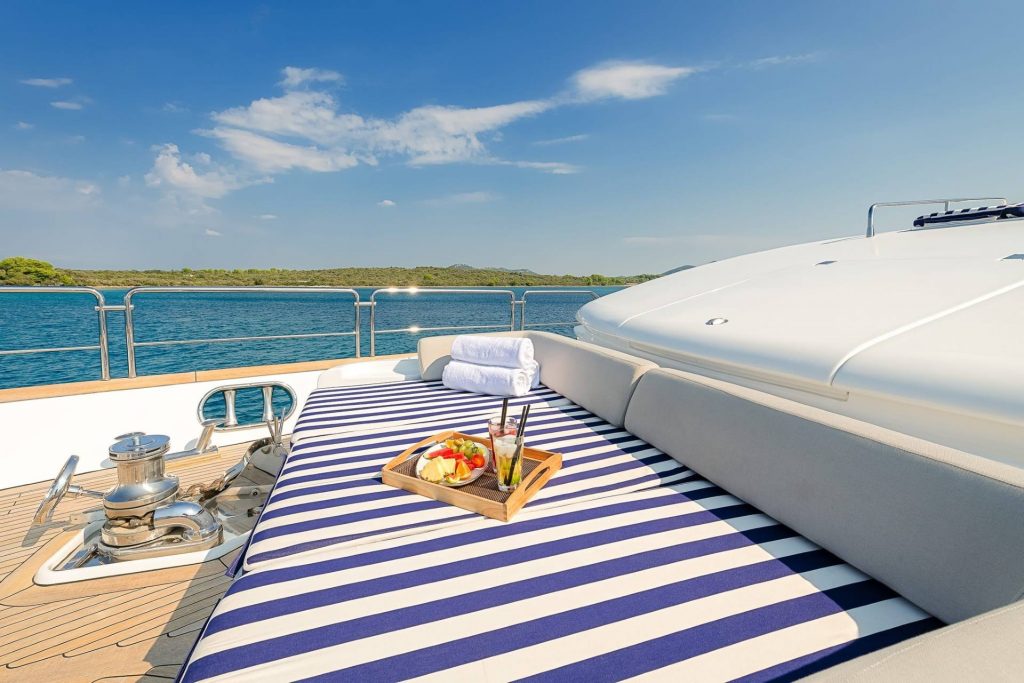 artemy yacht charter sunbathing area