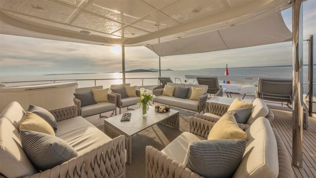 ena yacht charter deck lounge