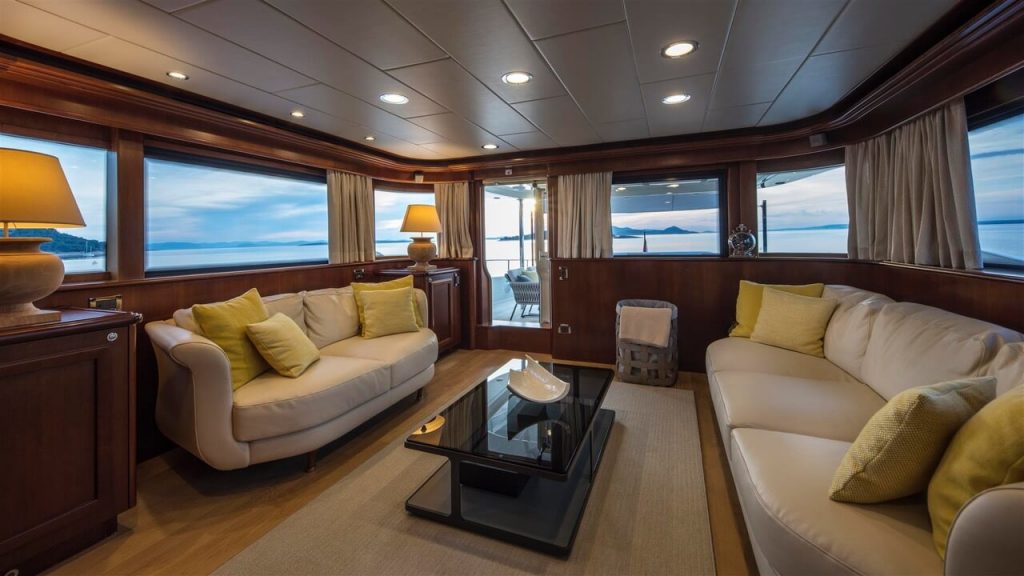 ena yacht charter saloon view