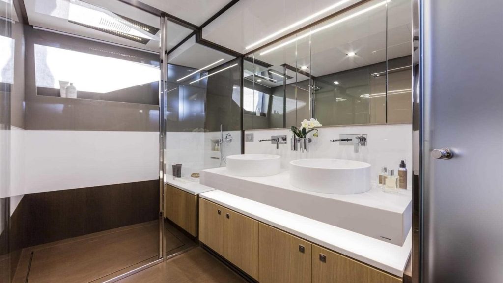 feretti iva yacht charter bathroom
