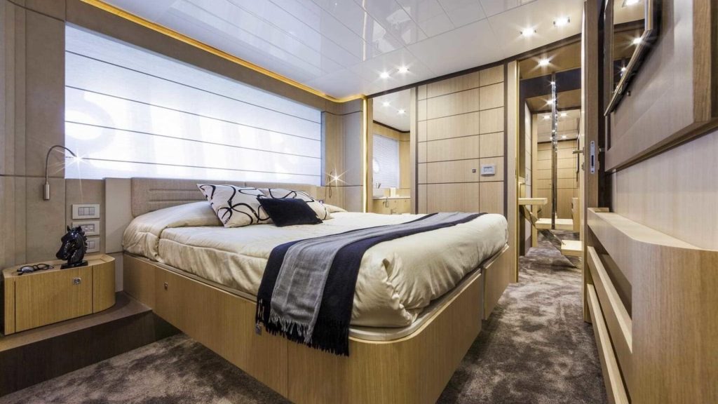 iva yacht charter master cabin with a big bed
