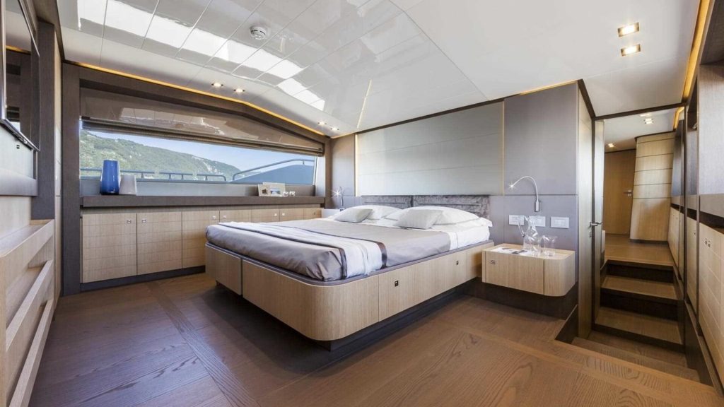 feretti iva yacht charter master suite