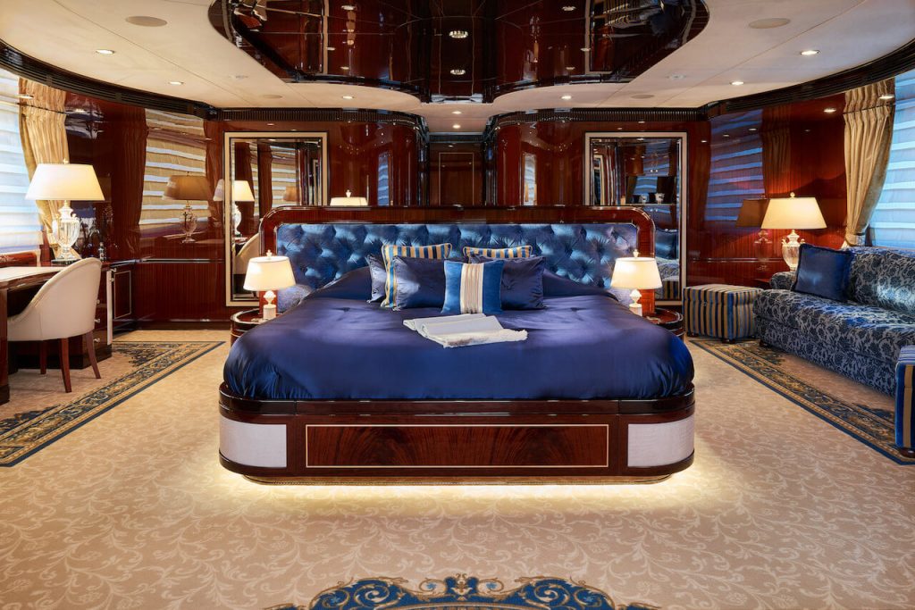 reve d'or yacht charter bedroom view