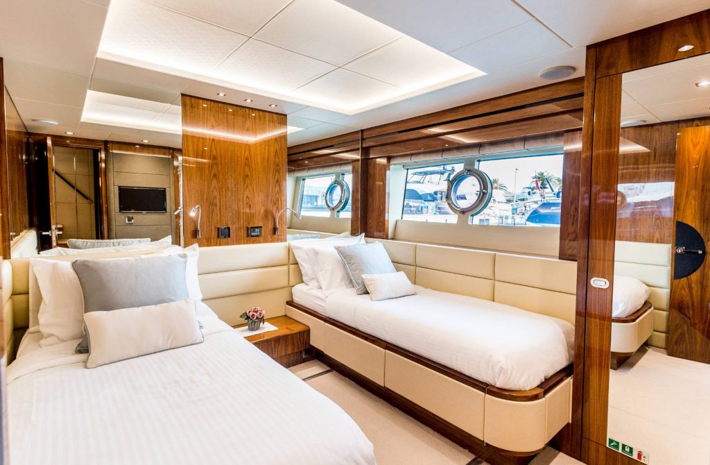 stardust yacht charter twin cabin view