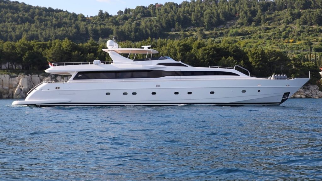 princess lona yacht charter side view