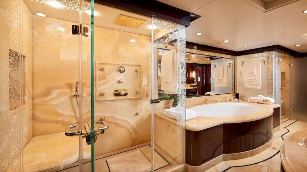 reve dor yacht charter vip cabin en suite bathroom