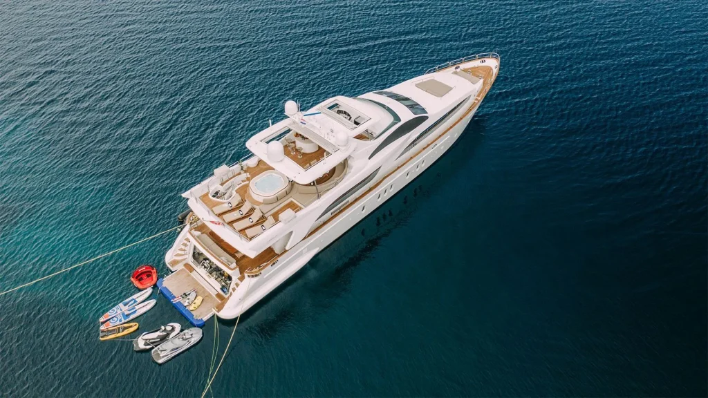 artemy yacht charter aerial view