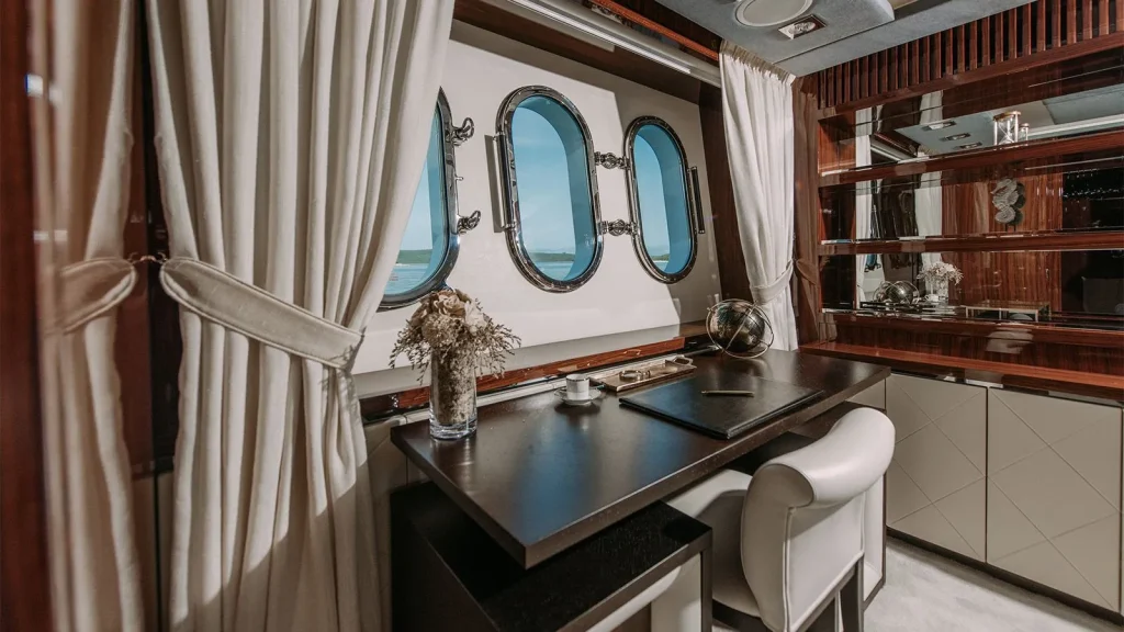 artemy yacht charter master suite office