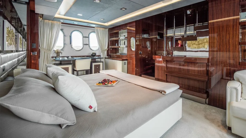 artemy yacht charter master suite view