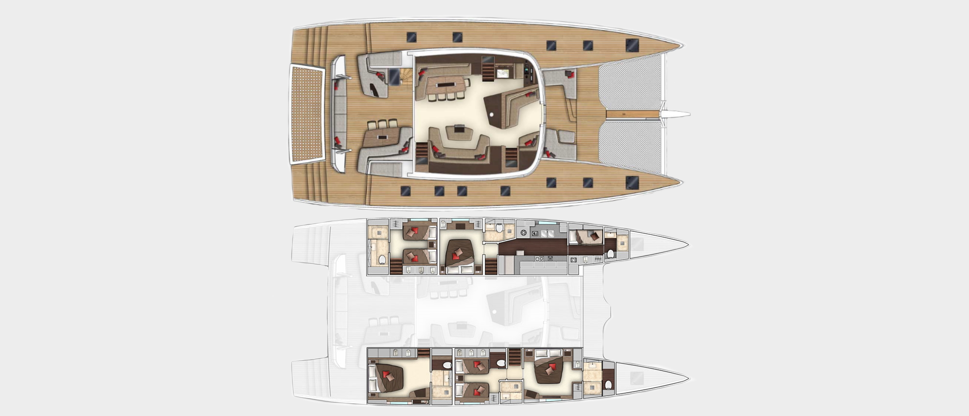 adriatic dragon catamaran yacht charter layout thumbnail