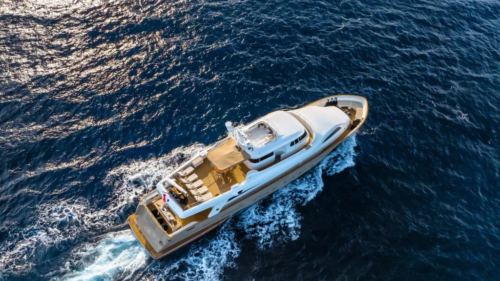 imagine yacht charter aerial view