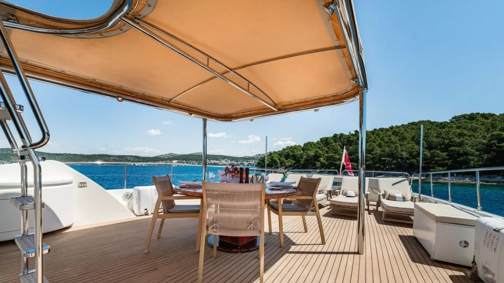 imagine yacht charter bridge deck aft with shade