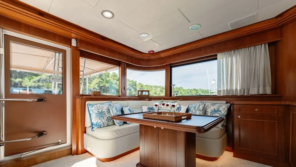 imagine yacht charter bridge deck salon view