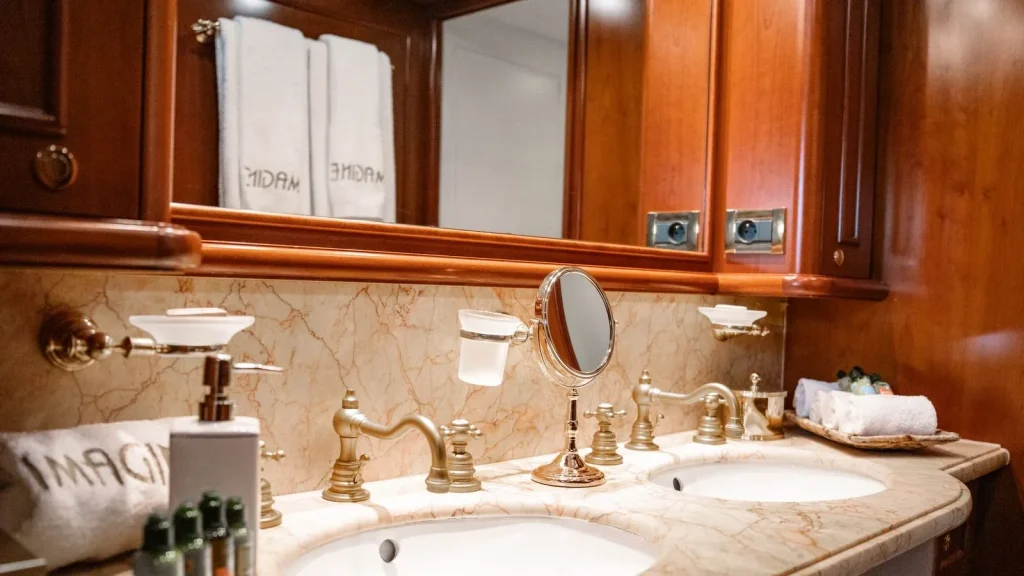 imagine yacht charter double sink in en suite