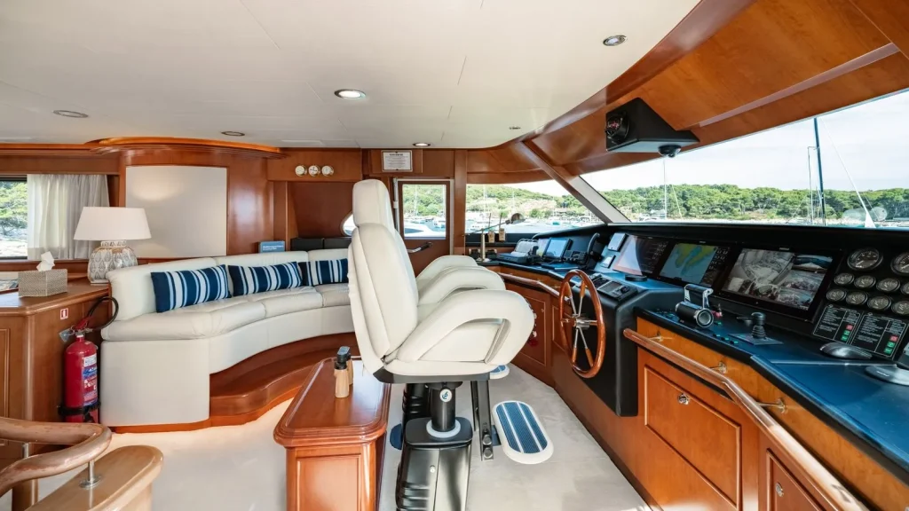 imagine yacht charter helm area