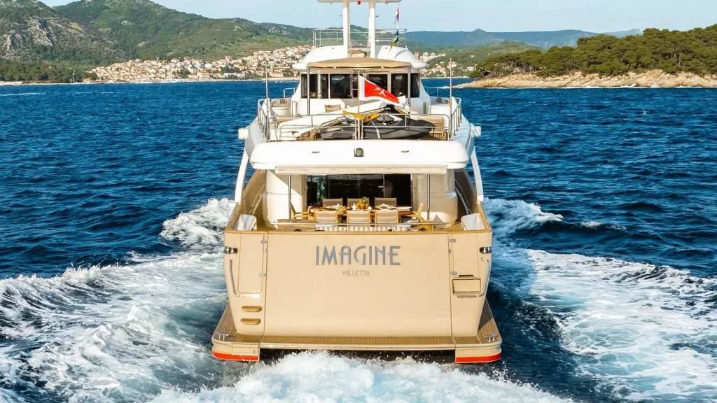 imagine yacht charter rear view