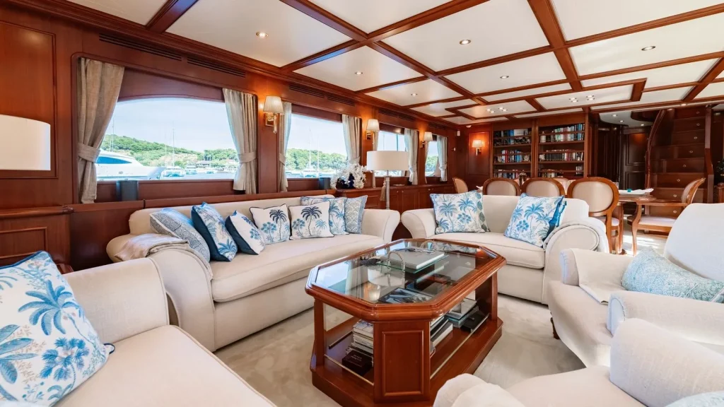 imagine yacht charter salon area