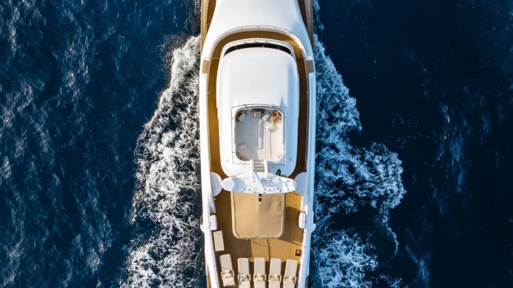 imagine yacht charter view from above