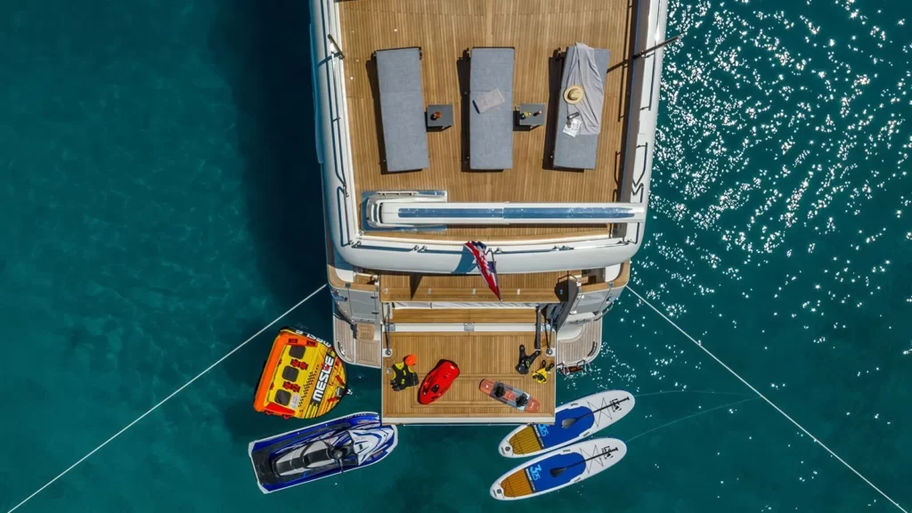 klobuk yacht charter water toys