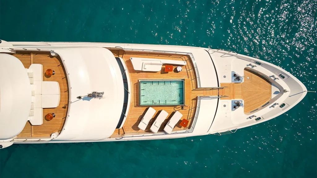 lady mrd yacht charter bird eye view