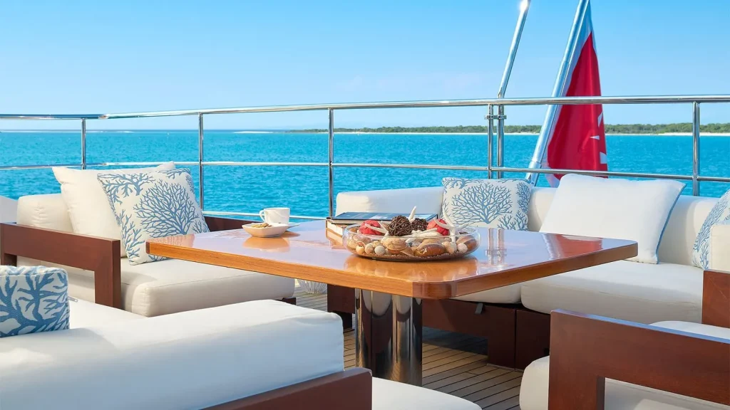 lady mrd yacht charter coffee table