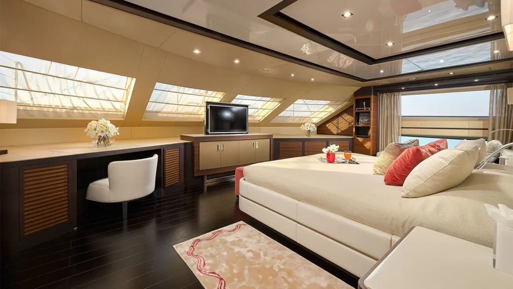 lady mrd yacht charter master suite tv