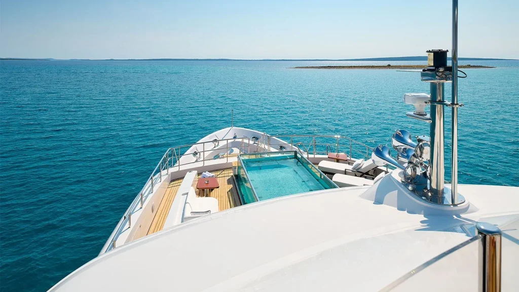 lady mrd yacht charter pool sundeck front