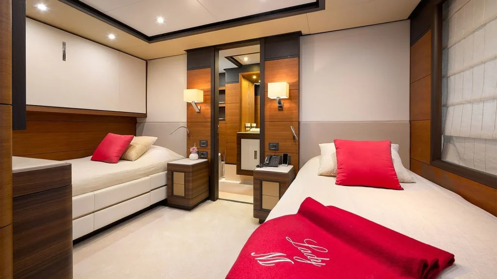 lady mrd yacht charter twin cabin starboard